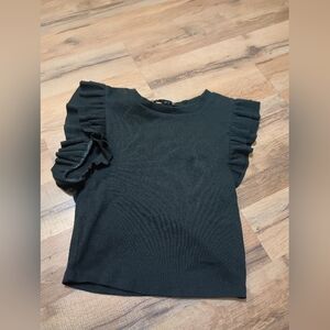 Zara ruffle sleeve crop top
